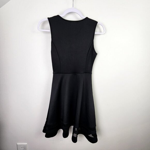 Lulus Black Mini Skater Dress Size XS Cut Out Cute Dance Date Night Balletcore - Picture 6 of 6